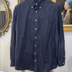 Roundtree & Yorke Blue Casual Button Down Shirt